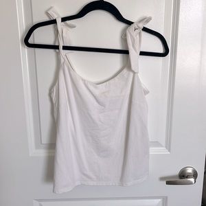 Tie-strap tank top from JCrew. Slight V-neck. Some staining.